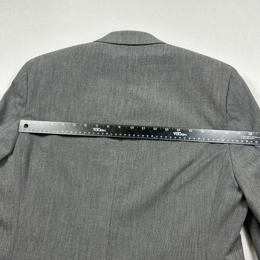 Chaps Mens Suit Jacket Blazer 40R Gray‎ Stretch Two Button Notch Lapel 40 R FLAW